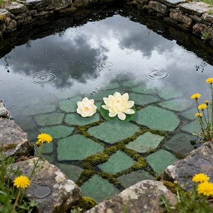 Luxshiny 6pcs Artificial Lotus Flower Set – 17cm and 10cm Foam Floating Water Lilies – Lifelike Pond Lotus Decoration for Outdoor Garden, Pool, Fish Tank Aquarium Display