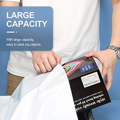 Metronic Poly Mailers 19x24 Inch 50 Pcs | Large Shipping Bags for Clothing, Small Business | Strong Thick Mailing Bags with Self Adhesive | Waterproof and Tear-Proof Large Package Bags in White - color: White, size: 19x24 50PC