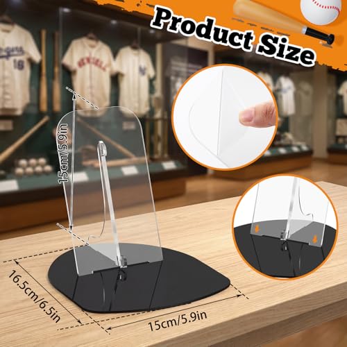 Novabright 2 Pcs Baseball Glove Display Desk Mount Stand Softball Glove Holder Acrylic Storage Organizer Rack for Batting Gloves, Collectibles Memorabilia, Club Fans, Sports Team Decor Gift