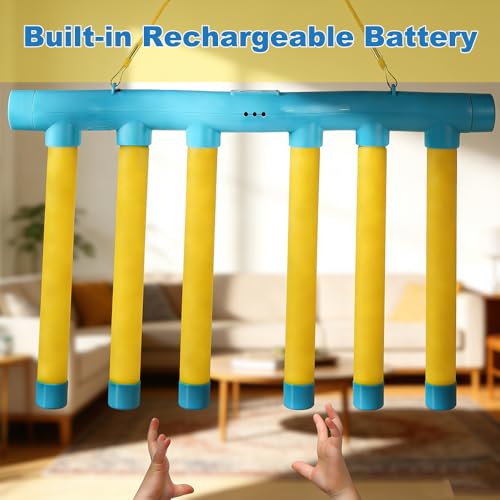Reflective Drop Stick Challenge Game, Hand-Eye Coordination Reflex Training Toy with 3 Speed Modes, Interactive Catching Sticks Game