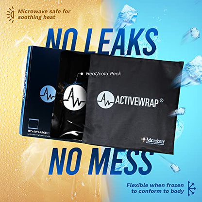 ActiveWrap Ultra Flex Ice & Heat Pack, Small (4.5" x 6.5") – Gel Ice Packs Reusable for Wrist & Foot Wraps, Hot & Cold Therapy, Flexible No-Flow Gel, Includes Nylon Protective Pouch (2 Count) - size: Small (4.5” x 6.5”)