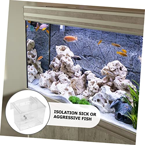 Generic 1pc Isolated Breeding Box Fish Separation Aquarium Net Fine Mesh Isolation Kit Acclimation Isolator Tank Hatchery Incubator White Plastic