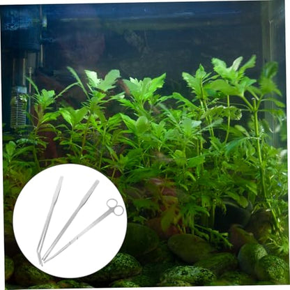 GALPADA 4sets Aquarium Grass Trimmer Stainless Steel Tweezers Scissors for Aquascaping Fish Tank Maintenance Kit