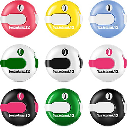 9 Pcs Mini Golf Score Counter, Touch Reset Clip