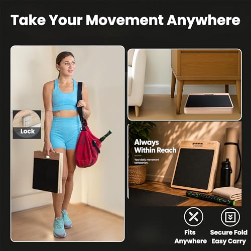 Swara 12.6″ Ankle Board for Calf Stretching & Exercise, 400 lbs Capacity - size: 12.6x14 Inch