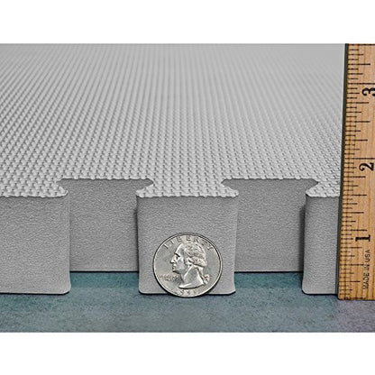 Meister X-Thick 1.5" Interlocking EVA Foam Mats - GY - 36 Tiles (144 Sqft) - color: Grey, size: 36 Tiles (144 Sqft)