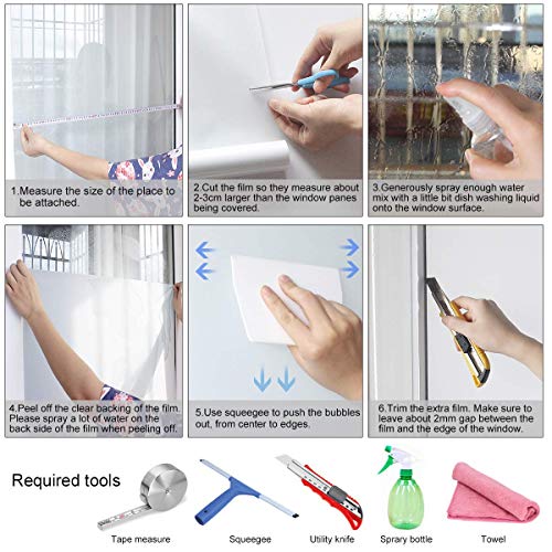 Total Blackout Window Film 100% Light Blocking Non Adhesive No Residue Removable Opaque Static Cling Privacy Glass Tint for Home Bedroom Darkening Heat Control (17.5 in x 6.56 Ft) - color: Black, size: 17.5 Inch x 6.56 Feet