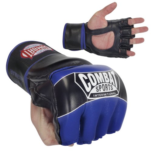 Combat Sports Pro Style Grappling MMA Gloves - color: Blue, size: Youth Large