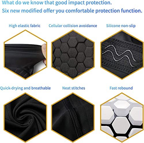 bouti1583 Elbow Pads, Basketball Shooter Sleeves, Collision Avoidance Hex Padded Elbow for Volleyball Football Baseball - color: White, size: Small