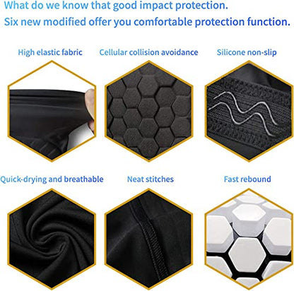 bouti1583 Elbow Pads, Basketball Shooter Sleeves, Collision Avoidance Hex Padded Elbow for Volleyball Football Baseball - color: White, size: Small