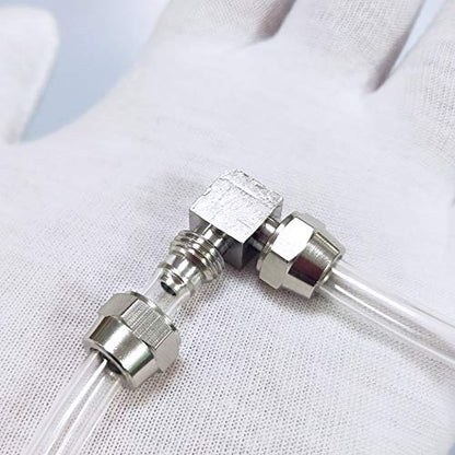 Aquarium CO2 Tubing Line Elbow Conector(Pack of 2) CO2 Line Reforming Fittings