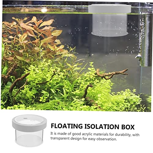 BESPORTBLE Floating Fish Tank Isolation Box Durable Acrylic Aquarium Breeding Box for Fish with Design for Guppy Shrimp Clownfish for Fish Enthusiasts