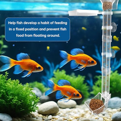 Shrimp Feeding Dish Set, Aquarium Fish Shrimps Feeder Set, Transparent Shrimp Feedings Tube, Fish Tank Feedings Supplies with Feeding Ring Cleaning Brush for Fishs Tank Aquarium (Clear)