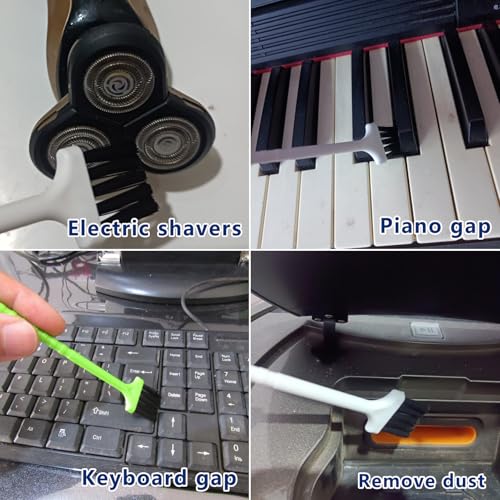 10Pcs Crevice Cleaning Tools, Household Cleaning Brush，Hard Bristle Brushes for Small Spaces, Bathroom, Kitchen, Tiles, Vents, Blinds, Keyboard