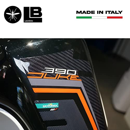 labelbike - 3D Sticker Motorcycle Fuel Tank Pad Protection and Decoration in Resin Compatible with KTM Duke 390 2017-2021