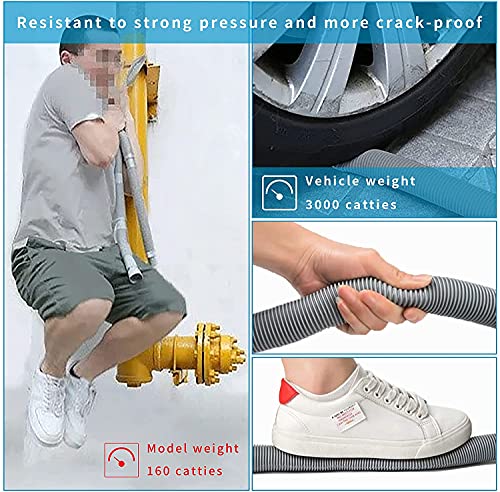 10ft Washing Machine Drain Hose, Universal Drain Hose Extension Kit for Washer, Dishwasher, Flexible Discharge Hose for LG/GE/Samsung, Fit up to 1-1/2 Inch Drain Outlets (10)