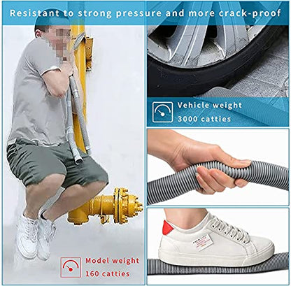 10ft Washing Machine Drain Hose, Universal Drain Hose Extension Kit for Washer, Dishwasher, Flexible Discharge Hose for LG/GE/Samsung, Fit up to 1-1/2 Inch Drain Outlets (10)