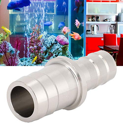 Aquarium Stainless Steel Water Pipe Adapter Fittings Joint Connector for Fish Tank12mm to 16mm (12 to 16mm stainless steel reducer)