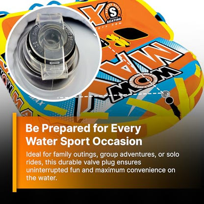 SplashNColor Tube Plug Replacement for Wow Watersports Towable Tubes – Air Valve Plug Compatible with Wow Max and Combo 1 Inflatable Tubes - Durable Air Seal for Safe - Reliable Inflation