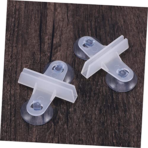 Happyyami 5pcs Aquarium Glass Suction Cup Purple Gravel for Aquarium Fish Aquarium Accessories Fish Tank Breeding Aquarium Divider Sucker Fish Tank Suction Cup Partition Clip White