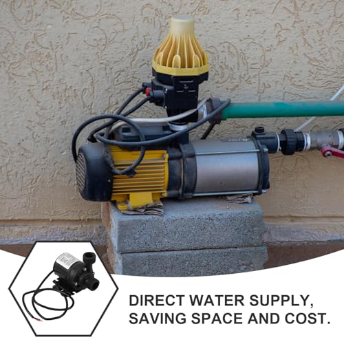 COLLBATH Water Booster Pump Submersible Micro Circulation Pump with Ceramic Shaft and Suction Cup Dc12v for Aquarium Fountain and Rainwater Transfer