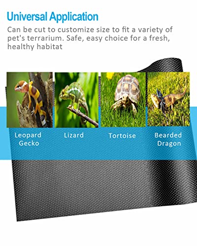 Bearded Dragon Tank Accessories, 120 Gallon Reptile Terrarium Mat Liner, Bearded Dragon Substrate for 4x2x2 Reptile Enclosure