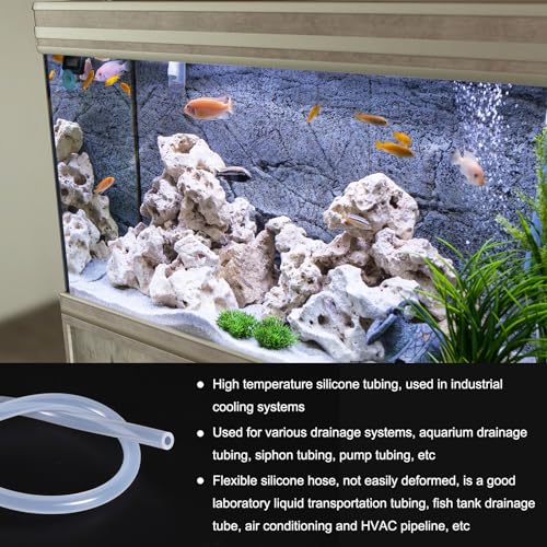 3.3ft 3/32" ID x 5/32" OD Silicone Tubing Clear 2.5mm x 4mm Industrial Plastic Tubing Pure Silicone Hoses for Pump Siphoning Draining Irrigation Brewing - color: Clear, size: 3/32" x 5/32"