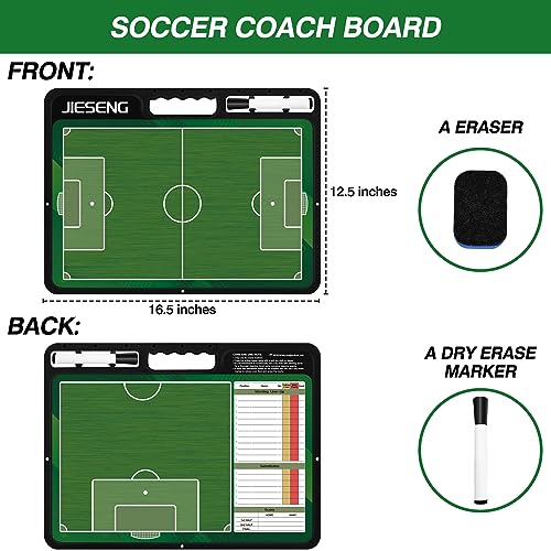 Soccer Dry Erase Coaching Board for Coaches Lineup Board with Marker