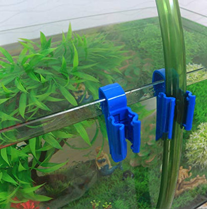 3 Pcs Fish Tank Hose Support Multi-Functional Blue Mounting Water Pipe Clip 8-16 mm Pipe Holder Aquarium Supplies Accessories