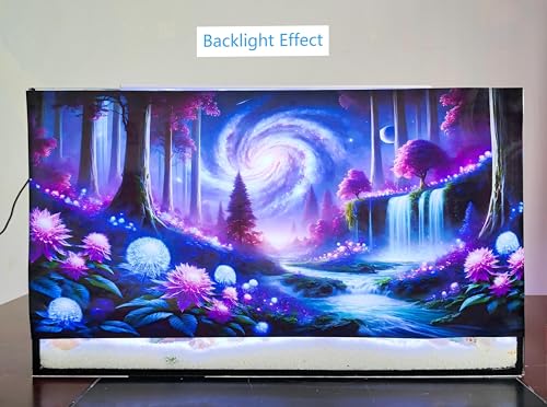 Fantasy Galaxy Starry Sky Aquarium Background Glowing Plants Fish Tank Background 24x12 Inches PVC Glass Container Decoration with Tapes