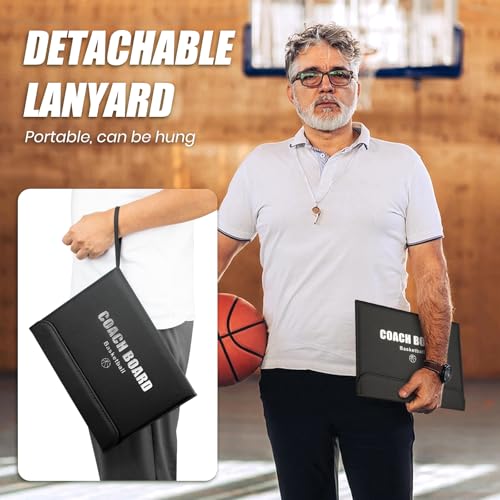 Foldable Basketball Coaching Board, Magnetic Basketball Tactics Clipboard