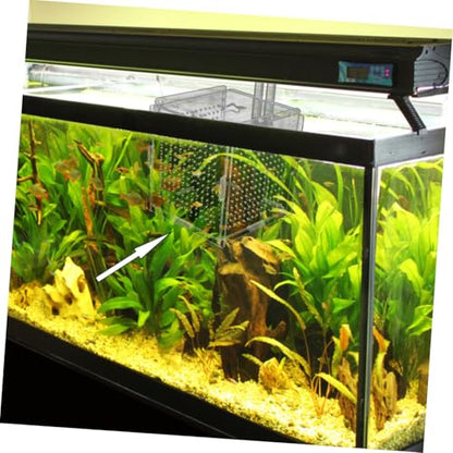 COLLBATH 1set Fish Isolation Box with Cups and Hook Acrylic Breeding Container for Fish Separation Tanks Design Prevents Jumping and