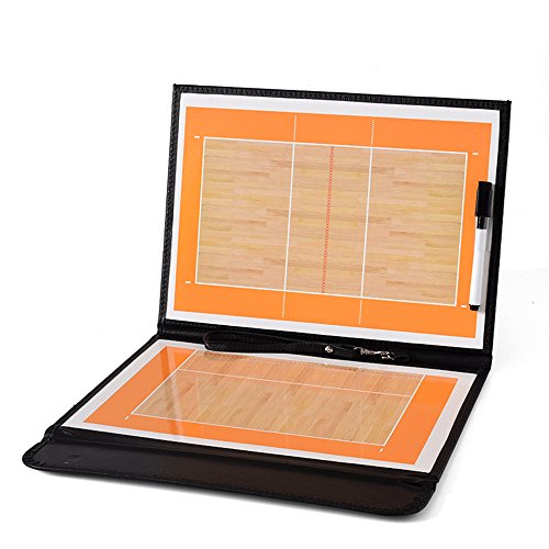FantasyDay Volleyball Coach Board with Magnetic Pieces and Dry Erase Marker - Leather Magnetic Tactic Board Foldable Strategy Coaching Clipboard #1