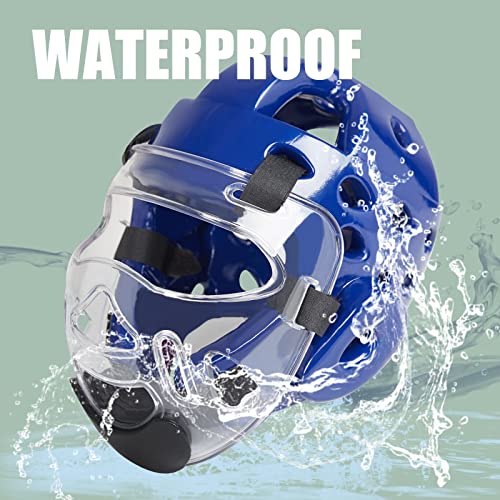 Youth & Adults Taekwondo Headgear – Adjustable MMA Helmet with Removable Face Shield & Ultra-Soft Padding for Kickboxing, Muay Thai, Combat Training - color: BLACK, size: X-Large