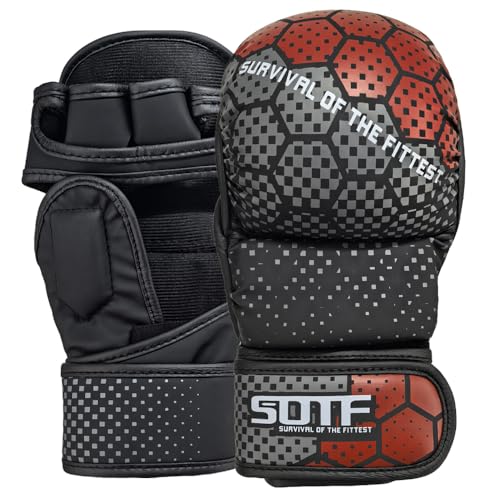 YWChenzy Fighting MMA Sparring Gloves Open Palm Martial Arts Boxing Punching Bag Training Gloves - color: sst15