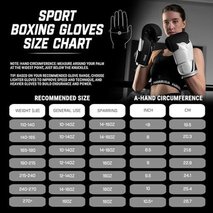 Hayabusa Sport Boxing Gloves - Dual-Splinted - color: White / Silver, size: 12oz