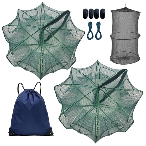 Foldable Minnow Trap,Crab Trap,Fishing Net,Bait Cage for Crabs Minnow Lobster Shrimp Crawfish