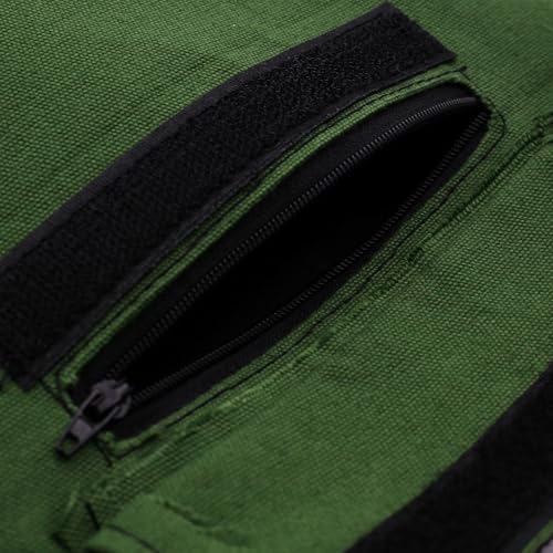 Wing Chun Wall Bag Canvas Leather Punch Bag for Kung Fu Boxing Training | Reinforced Stitching for Long-Lasting Durability - color: BLACK