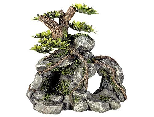 Nobby Aqua Ornaments 28636 Stone Cave with Plants 198 g