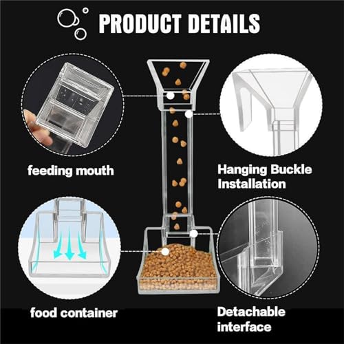 Fish Feeding Tube and Dish, Acrylic Fish Feeder Brine Shrimp Food Feeding for Fish Tank Aquarium Shrimp