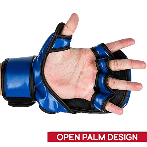 UFC 8oz MMA Sparring Gloves - color: Blue, size: Small-Medium