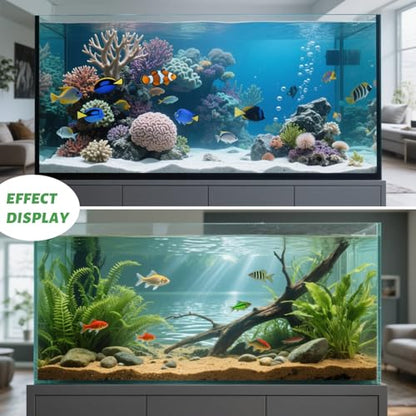 Aquarium Background Gel, 30ML(1OZ) Glue for Fish Tank with Brush and Scraper, Easy to Apply, Clearer and Brighter (2pcs) - size: 60ML