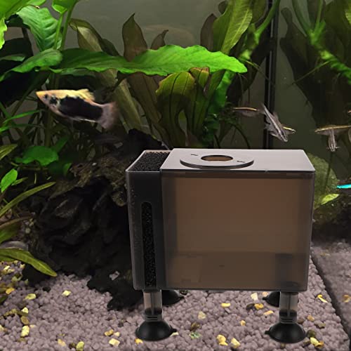 Ipetboom Wear-Resistant Household Pump Box with Filter Sponge and Hose Outlet Protective Pump Container 5.90X5.51X3.54 Inch for Aquarium Pond