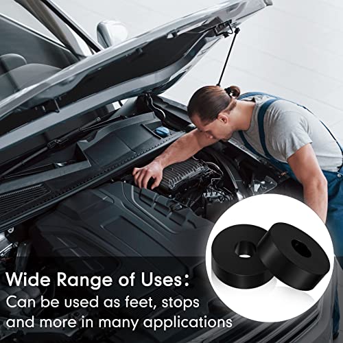 Vibration Isolation Washer Rubber Isolation Pads 1.5 Od 0.5 ID 0.5 in Rubber Washers Thick Anti Vibration Pads Bushings Mechanical Damping Solid(8 Pcs)