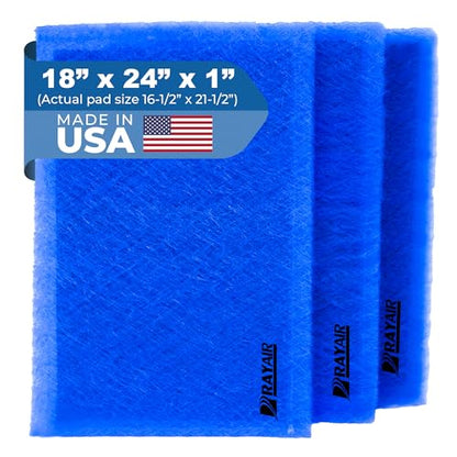18x24 Replacement Filter Pads Compatible with PremierOne PureFlo P6100 MS-1824 Refills (3 Pack)