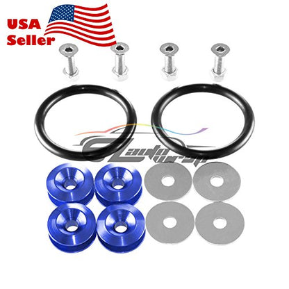 Blue Bumper Quick Release Fasteners for Car Bumpers Trunk Fender Hatch Lids Kit - color: BLUE