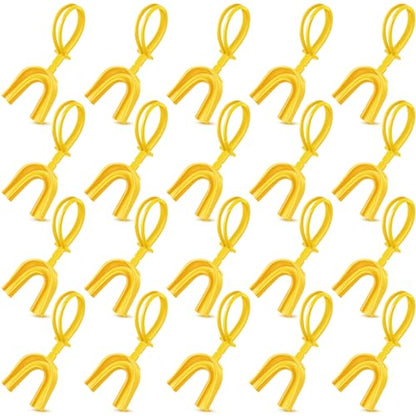 Dunzy 20 Pcs Football Mouth Guards with Strap Bulk - color: Yellow, size: Adult
