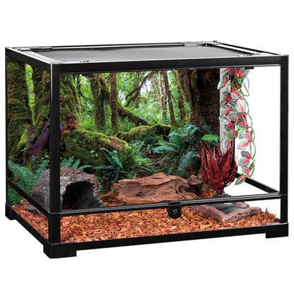 AWERT 60x24 inches Tropical Forest Terrarium Background Green Huge Tree Reptile Habitat Background Rainforest Aquarium Background Durable Polyester Background - size: 60x24in/150x60cm