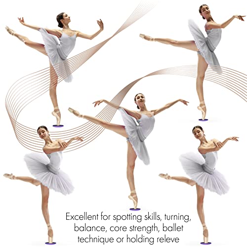 Ballet Pirouette Disc for Dancers and Turn Technique Training | Portable Training Disc to Improve Pirouettes, Releve, Balance and Control for Dance, Gymnastics and Ice Skating - color: Purple