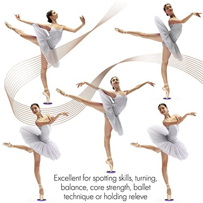 Ballet Pirouette Disc for Dancers and Turn Technique Training | Portable Training Disc to Improve Pirouettes, Releve, Balance and Control for Dance, Gymnastics and Ice Skating - color: Purple